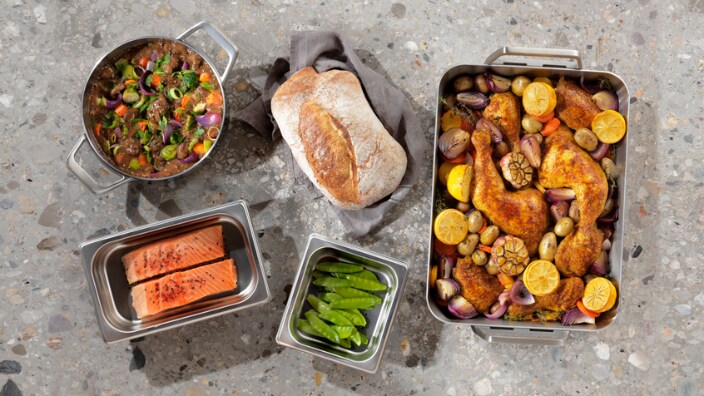 Plats cuisinés au four vapeur