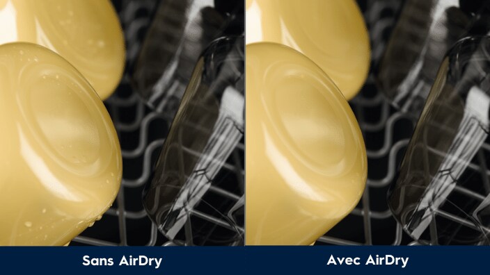 Comparatif résultats lavage avec sans AirDry