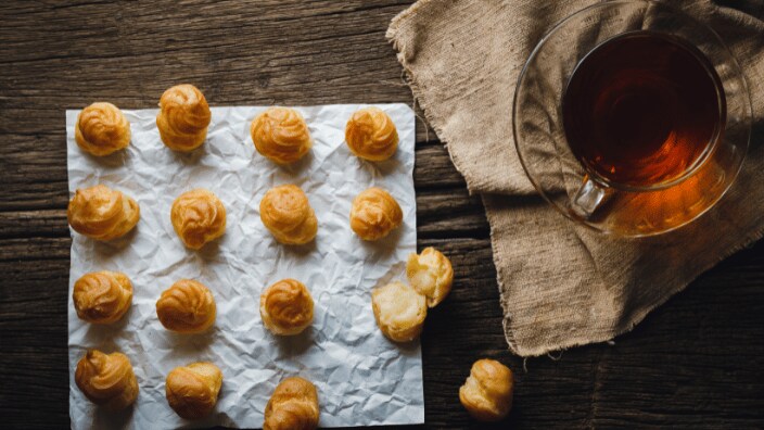 Choux à la crème cuits au four 