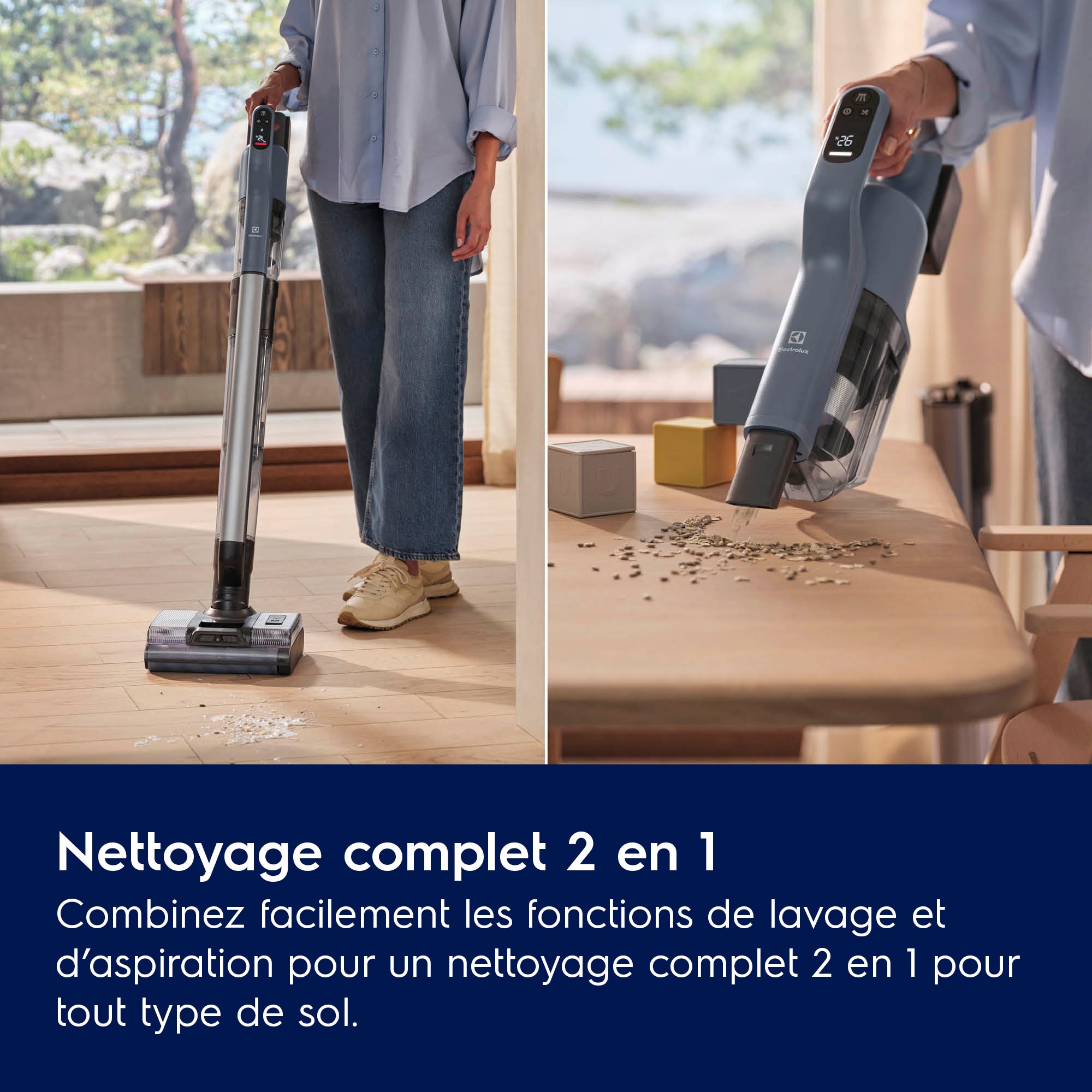 Electrolux - Aspirateur laveur sans fil - EW82U1DB