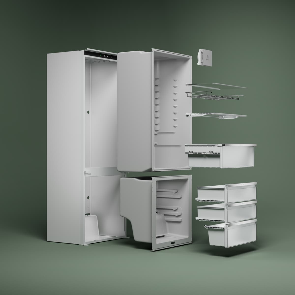 Electrolux - Réfrigérateur/congélateur combiné encastrable - ENP7TD75S