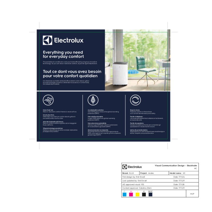 Electrolux - Climatiseurs portables - EXP26U338CW