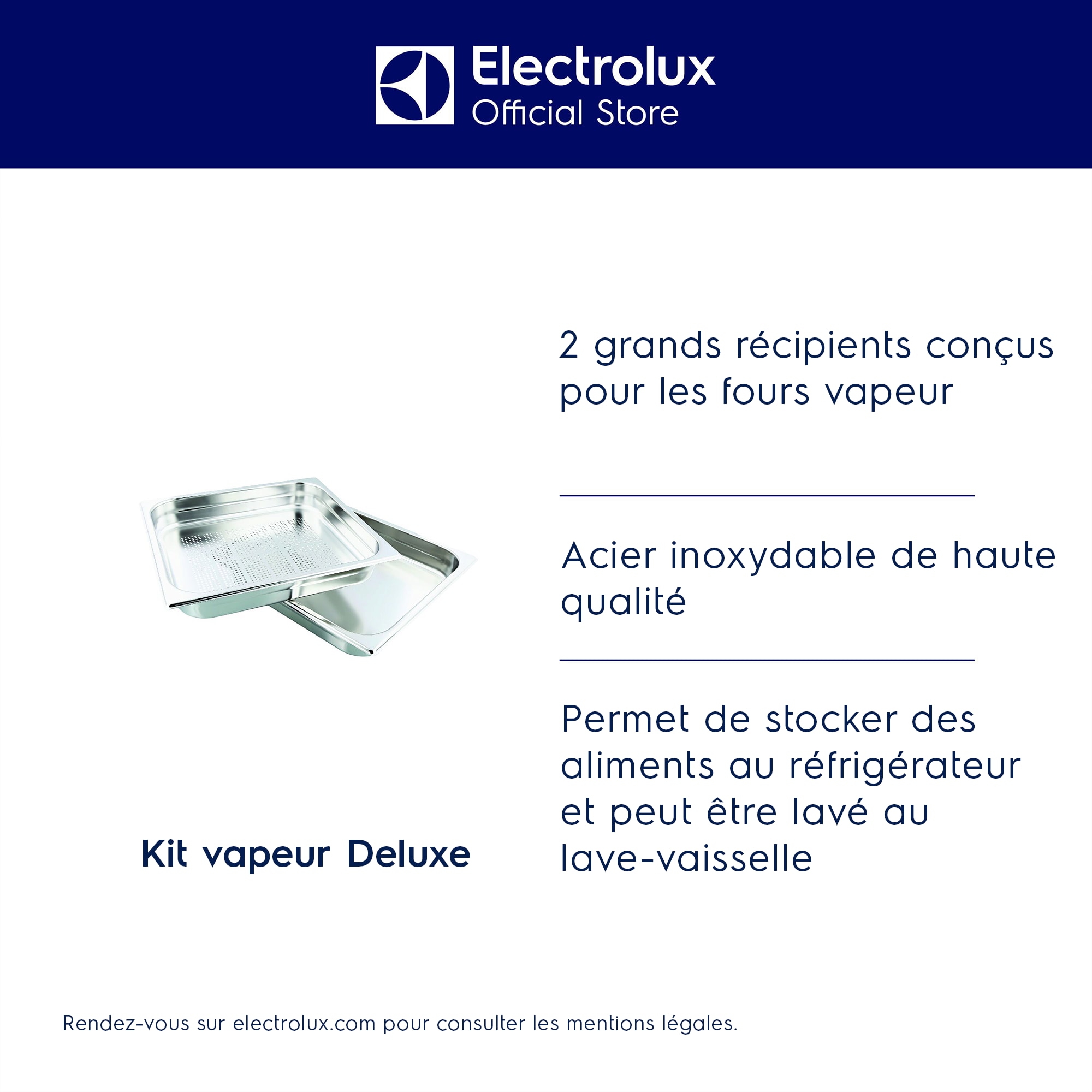 Electrolux - Set de cuisson vapeur - E9OOGC23