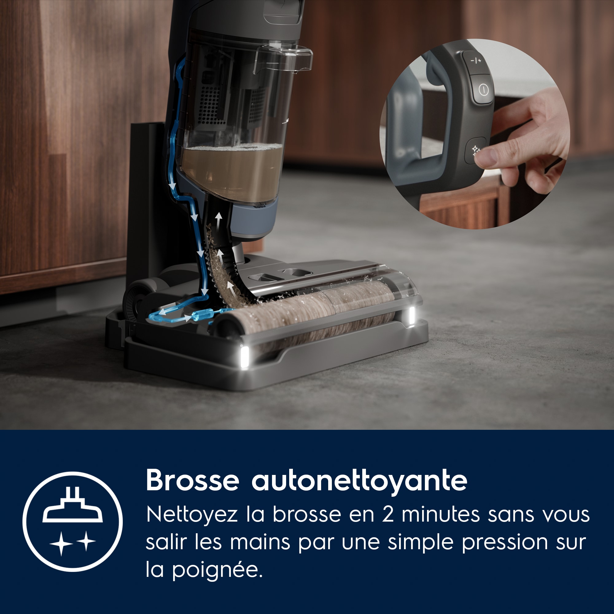 Electrolux - Aspirateur laveur sans fil - EW81U3DB