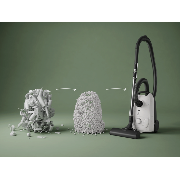 bagged cleaner and main nozzle made with up to 37% recycled plastic for a more mindful choice.