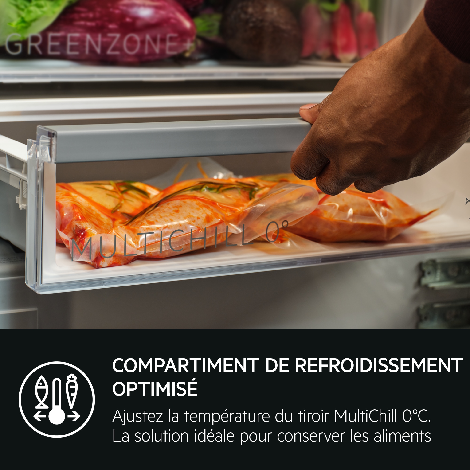 AEG - Réfrigérateur/congélateur combiné encastrable - TSC9V181BS