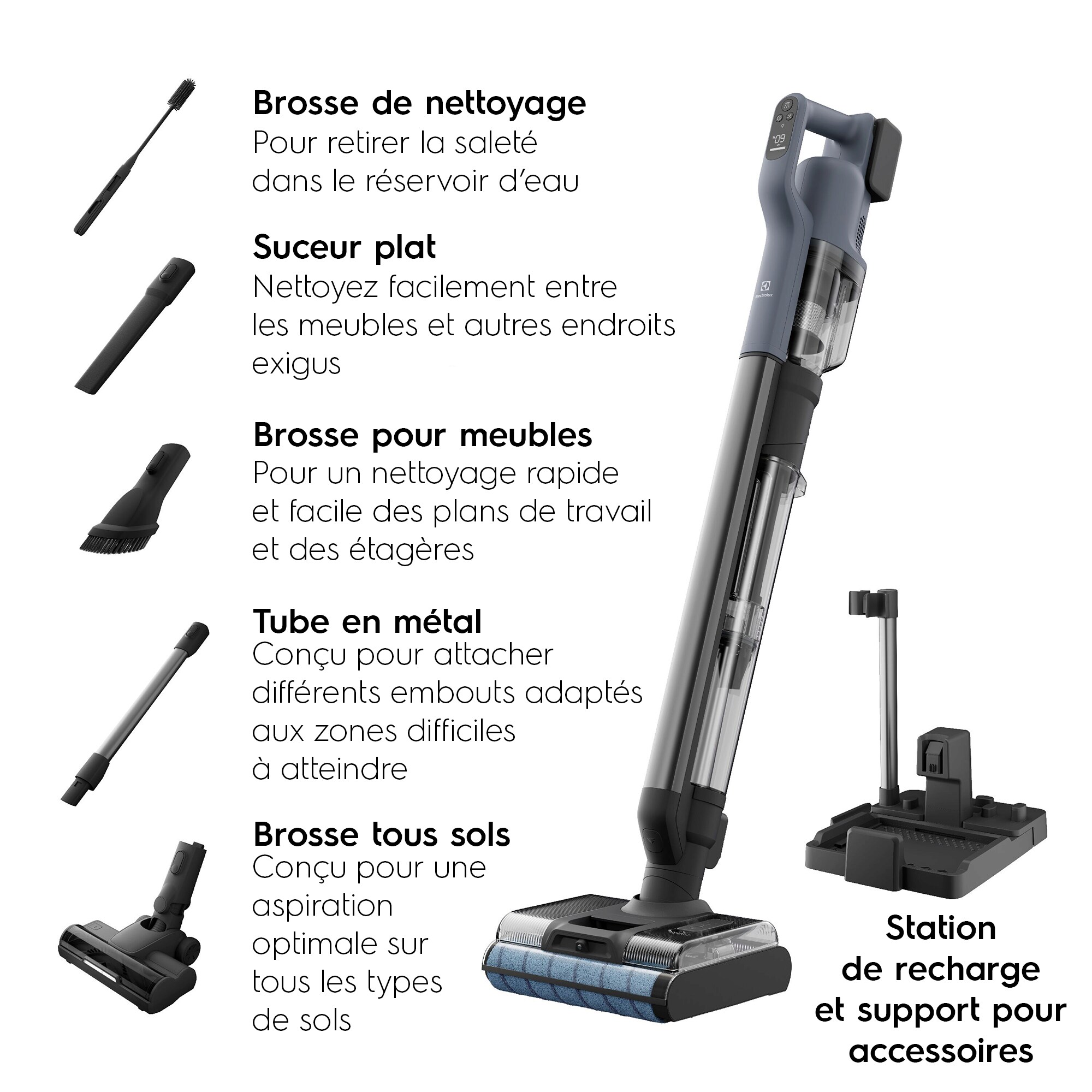 Electrolux - Aspirateur laveur sans fil - EW82U2DB