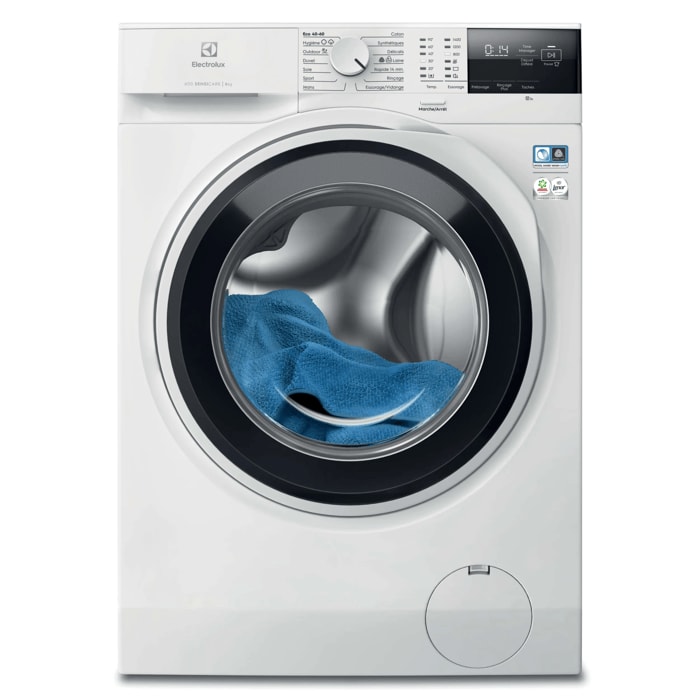 Electrolux Lave-linge hublot Pose-libre SensiCare 600 8 kg YW6FI2814WR