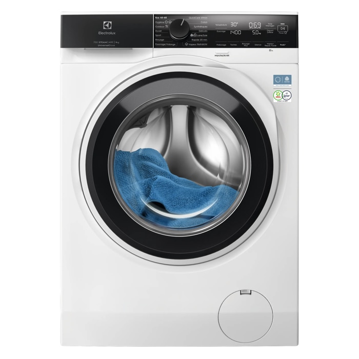 ELECTROLUX  Lave-linge hublot Pose-libre SteamCare 700 9 kg YW7FI4494DV