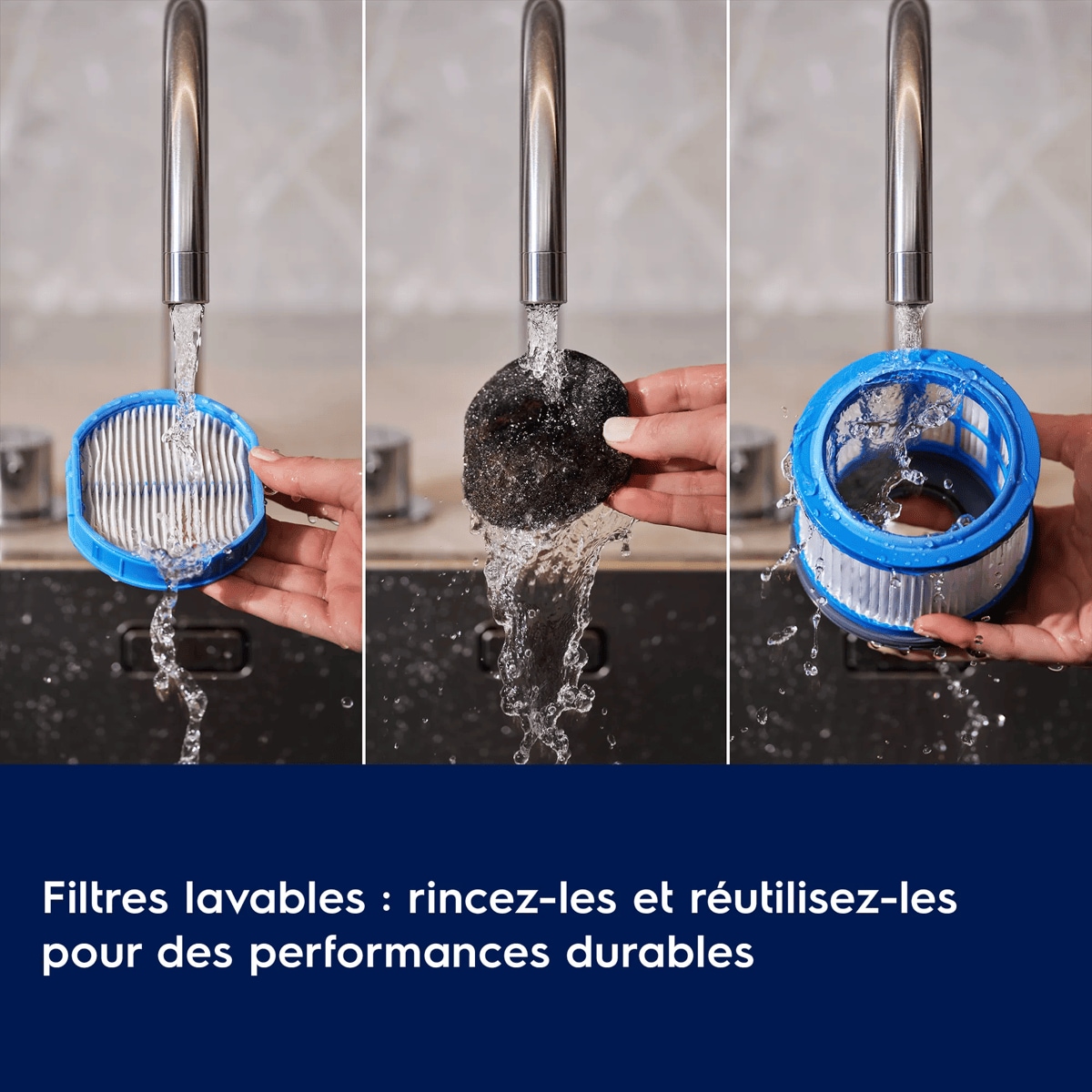 Filtres lavables : rincez-les et réutilisez-les pour des performances durables