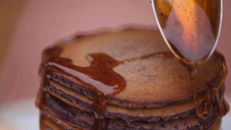 Pancakes vegan aux myrtilles