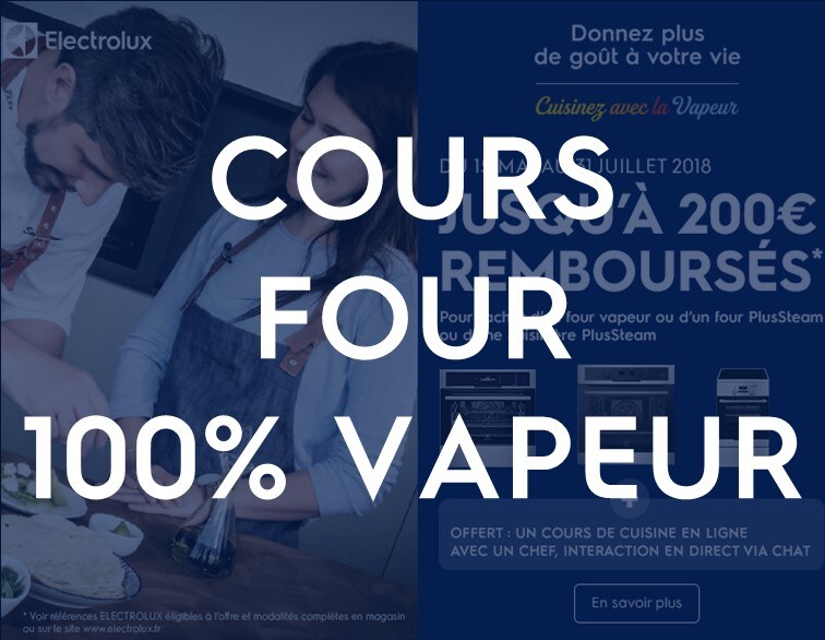 Cours de cuisine pour fours 100% Vapeur